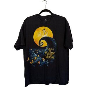 Disney Nightmare Before Christmas Jack Skellington Black Graphic T-Shirt XL
